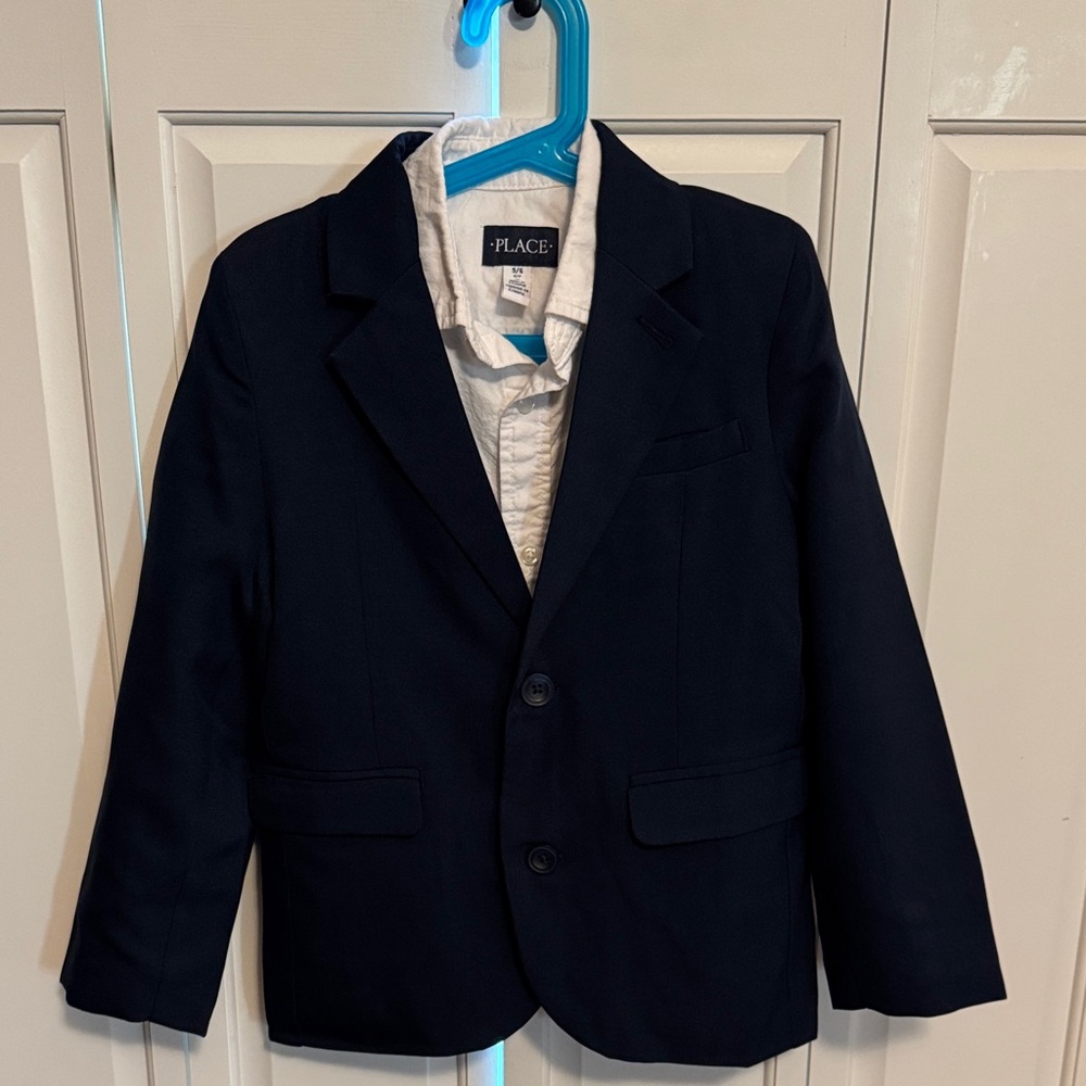 Navy Blazer with White Dress Shirt BUNDLE